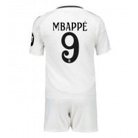 Real Madrid Kylian Mbappe #9 Hemmaställ Barn 2024-25 Korta ärmar (+ Korta byxor)